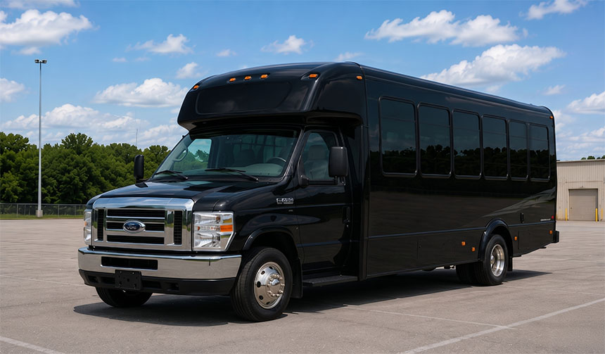 20-passenger minibus available for charter in Roanoke, VA
